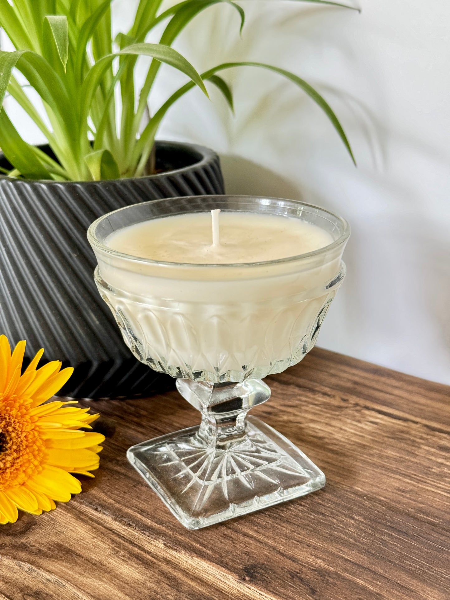 Vintage Wine Glass Candle