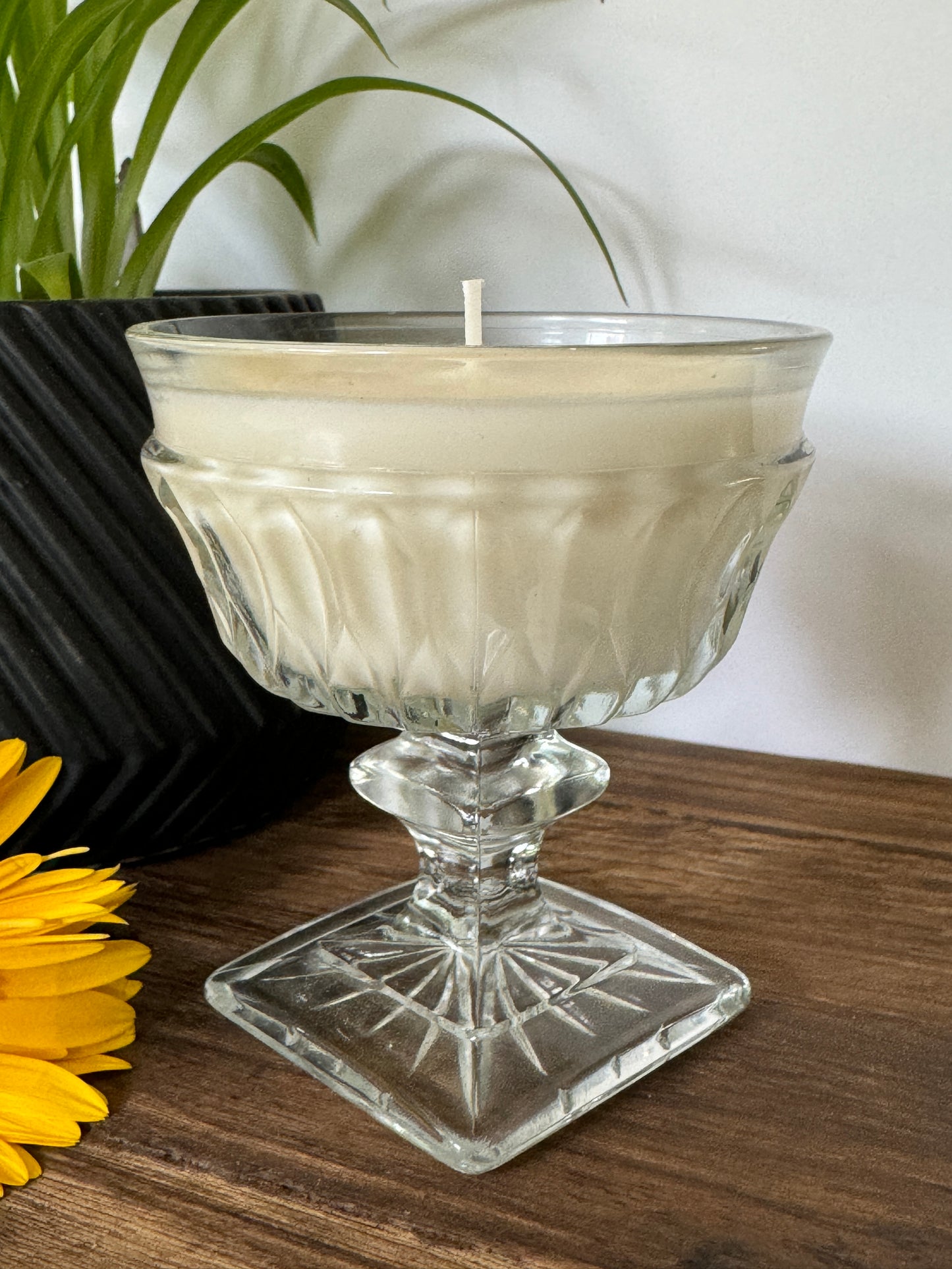 Vintage Wine Glass Candle