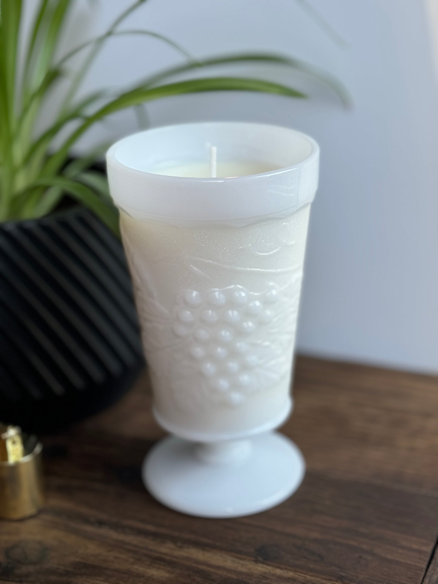 Milk Glass Candle