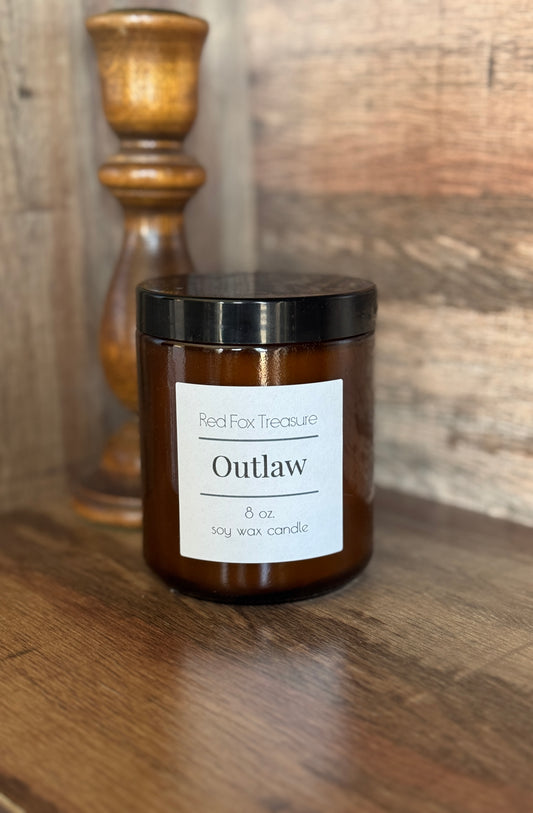 8oz. Amber Glass Candle